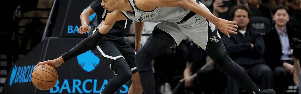 小波特25+14文班12+8 马刺7人上双轻取篮网迎11连胜