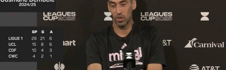 布斯克茨：希望登贝莱夺得金球奖，但很明显一些巴萨球员也配得上