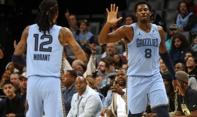 莫兰特23+12约翰逊32+15 灰熊不敌老鹰