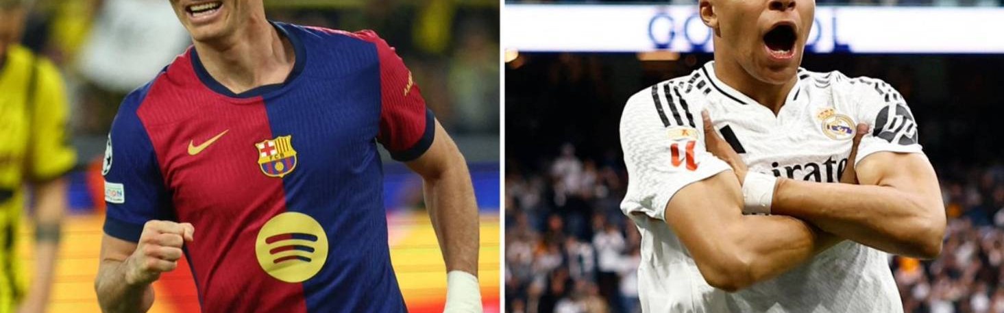 鹿死谁手西甲射手榜：莱万25球姆巴佩24球，明日直接对话！